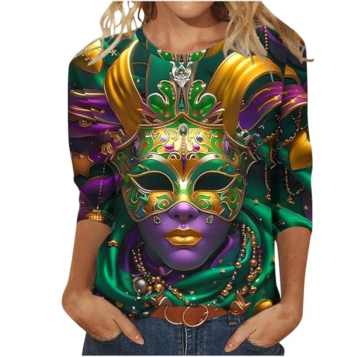 SMUXP Karnevalskostüm Freitag Black Deals Mardi Gras Maske Druck für Damen 2025 HotSale Karneval Outfit Karneval Outfit für Frauen Übergröße Karneval Outfits für Frauen Übergröße von SMUXP