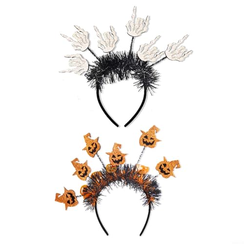 SMZhomeone 2/3 Stücke Halloween Stirnbänder Haarband Kopfschmuck Für Halloween Partys Haarschmuck Für Damen(B) von SMZhomeone