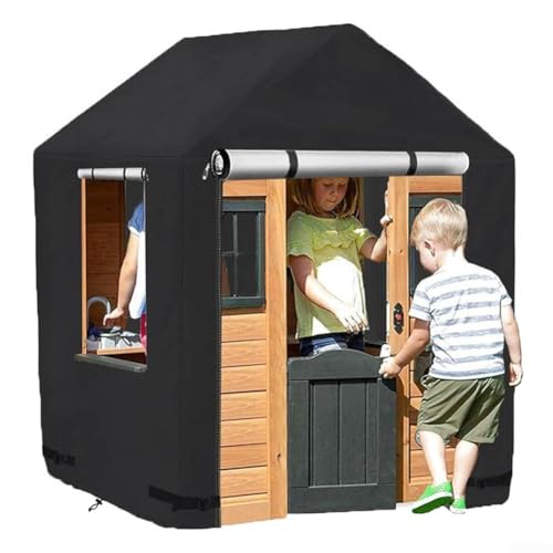 SMZhomeone Spielhaus-Abdeckung, Outdoor-Spielhaus-Abdeckung, Ripstop-420D-Oxford-Gewebe, länger anhaltender Schutz für Kinderspielhaus aus Holz (B) von SMZhomeone