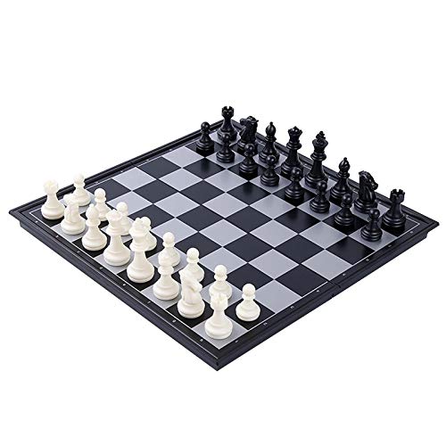 Reise-Schach-Set, internationales Schachspiel, Brett-Set mit klappbarem Schachbrett, tragbares pädagogisches Brettspiel (XL) von SNCEFL
