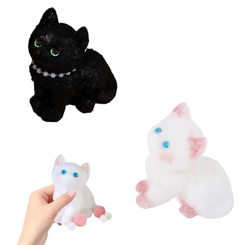 2 Pcs Fufu Squishy Klebrig Quetschspielzeuge Squishy Cat Squishy Katze Fufu Squishy Katze Niedlich Anti Stress Spielzeug Molliges Katzen-Quetschspielzeug Niedliche Katzen-Quetschspielzeug von SNONESIY