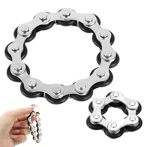 2 Pcs Stressabbau Stress Spielzeug Stressabbau Spielzeug Stress Relief Stressabbaukette Spielzeug Unendlicher Flip Chain Fahrradkette WiderstandsfäHiges Spielzeug Fahrradkette Anti Stress Spielzeug von SNONESIY