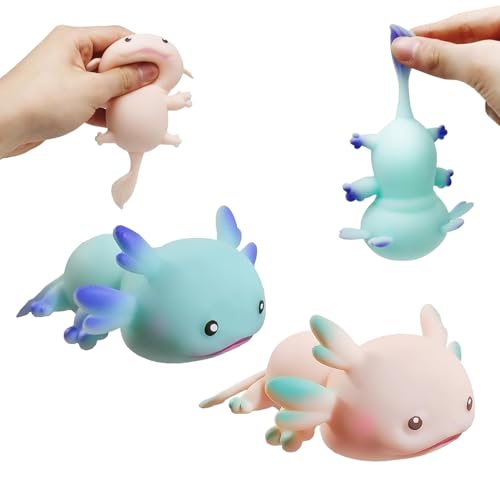 2Pcs Axolotl Spielzeug Axolotl Squishy Lets Go Axolotl Sugar Squeeze Weicher Flexibler Axolotl Spielzeug Axolotl Squishy Lets Go Axolotl Sugar Squeeze für Kinder Erwachsene von SNONESIY