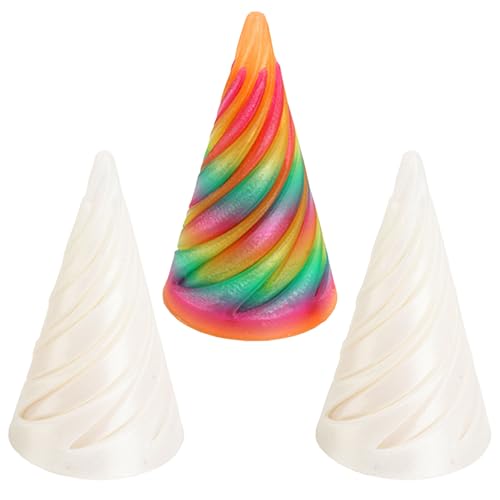 3 PCS Impossible Cone , Nachts leuchten Spiral Cone Fidget Toy Relief Anti Stress 3D Printed Spiral 3D Gedrucktes Fidget Spielzeug Stress Abbauen Geeignet für dekorative Desktop-Statuen von SNONESIY