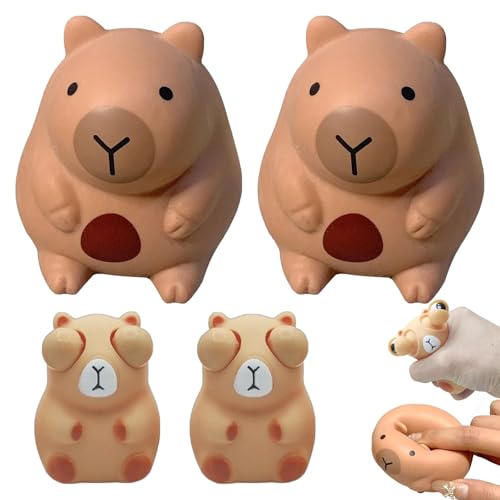 4 Pcs Capybara Squishy Capybara Stressball Squeeze Spielzeug Capybara Spielzeug Quetsch Spielzeug Stress Toy Squeeze Capybara Squeeze Toys Capybara Squishy Spielzeuge Capybara Squishy Stressball von SNONESIY