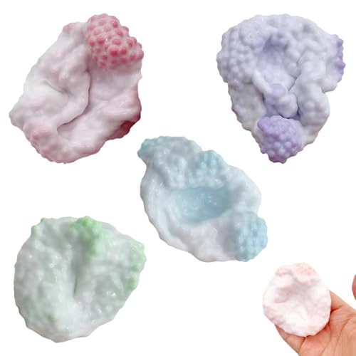 4 Pcs Stressball Trauben Stressball Vakuum-Stressball Kleines Perlen-Quetschball-Spielzeug Vakuum Trauben Stress Ball Traubenstress Ball Perlen-Stressball Squishy Ball Quetschball StressbäLle von SNONESIY