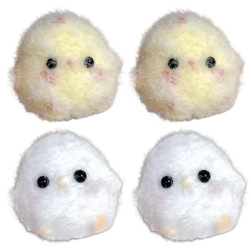 4 Pieces Küken-Squeeze-Taba-Squishy-Spielzeug,Squishy Toy,Squishy Chicken Squeeze Toy,Anti-Stress Huhn Fidget Toys,Taba Squishy Küke,Suitable for Children and Adults (Yellow and White) von SNONESIY