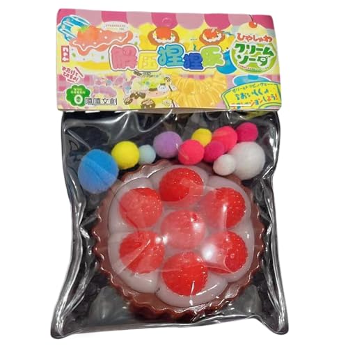 Erdbeer-Kuchen Langsam Steigend Squeeze Spielzeug,Fufu Squishy,Erdbeerkuchen Squishies,Squeeze Toy,Antistress Spielzeug,Stress Abbauen,Geeignet für Studenten,Büroangestellte usw. von SNONESIY