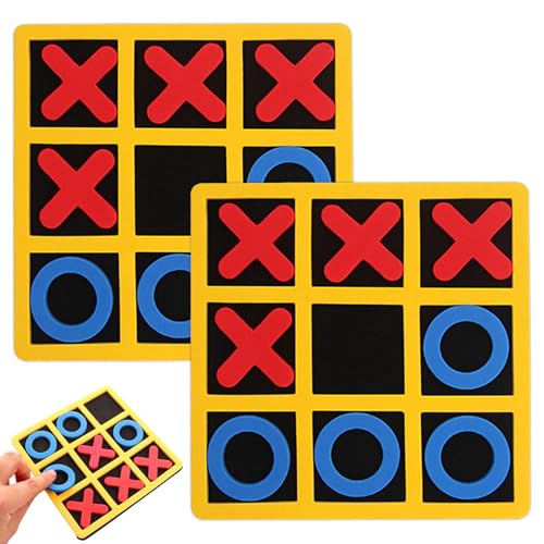 SNONESIY 2 Stück Tic Tac Toe Extreme Tictactoe Tic Tac Toe Spiel Tictac-Toe Tictac Zehe Toe Tic Tac Zehe Reisespiele für Kinder Jeden Alters Denkspiele Familienspiele für Partys Und Feiern 15 X 15 cm von SNONESIY