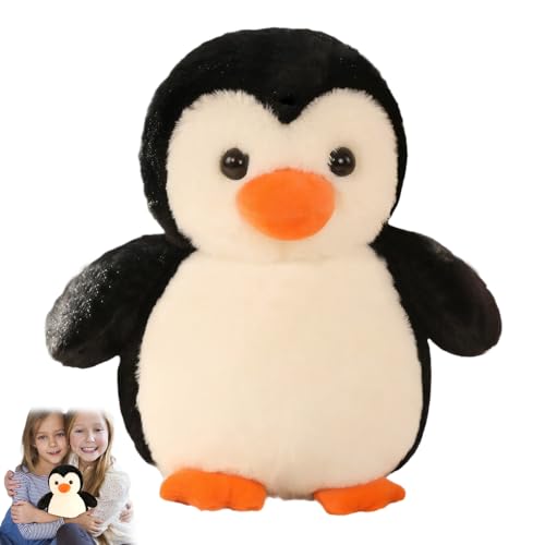 SNONESIY Pinguin Kuscheltier Süß Groß 23cm Pinguin Stofftier, Plüschpinguin Kissen Puppe Kuscheltier Pinguin Geeignet Zum Verschenken Jungen, Mädchen, Überraschen Sie Die Kinder (Schwarz) von SNONESIY