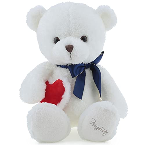 SNOWOLF Bear Plüschtier Große Squishy Plüschtiere Weiche Stuff Kuscheltier Entzückende Umarmungskissen für Kinder (50cm, weiß) von SNOWOLF