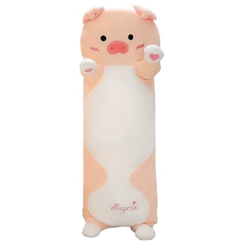 SNOWOLF Pig langes Plüschkissen, niedliches Plüschtier, weiches Plüschkissen, 70 cm, Pink Pig von SNOWOLF