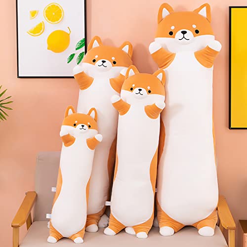 SNOWOLF Shibainu Lange Plüsch Kissen Nette gefüllte Tier Spielzeug Plüsch Weiche Umarmung Körper Kissen Geschenk für Kinder und Familie (Shibainu, 70cm) von SNOWOLF