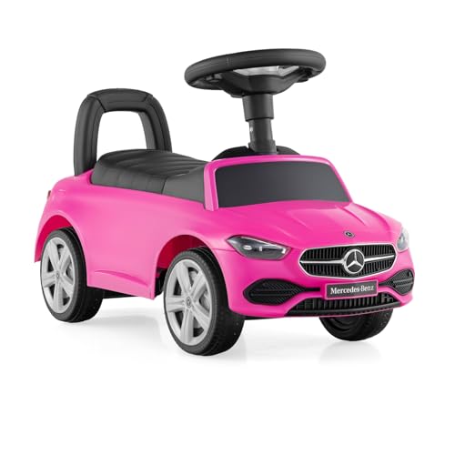 SOARS Mercedes-Benz Rutschauto, Rutschfahrzeug mit Lenkrad, Sound, Stauraum, Spielzeugauto Jungen & Mädchen für Kinder ab 1 Jahr, ‎65 x 28 x 38 cm (Rosa) von SOARS