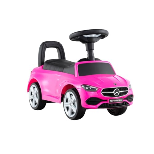 SOARS Mercedes-Benz Rutschauto, Rutschfahrzeug mit Lenkrad, Sound, Stauraum, Spielzeugauto Jungen & Mädchen für Kinder ab 1 Jahr, ‎65 x 28 x 38 cm (Rosa) von SOARS