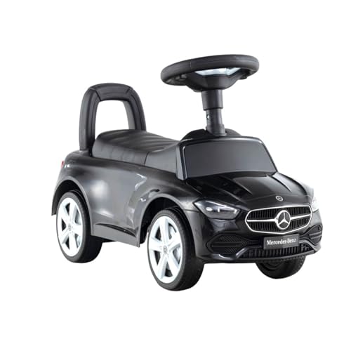 SOARS Mercedes-Benz Rutschauto, Rutschfahrzeug mit Lenkrad, Sound, Stauraum, Spielzeugauto Jungen & Mädchen für Kinder ab 1 Jahr, ‎65 x 28 x 38 cm (Schwarz) von SOARS