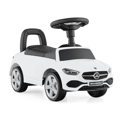 SOARS Mercedes-Benz Rutschauto, Rutschfahrzeug mit Lenkrad, Sound, Stauraum, Spielzeugauto Jungen & Mädchen für Kinder ab 1 Jahr, ‎65 x 28 x 38 cm (Weiß) von SOARS