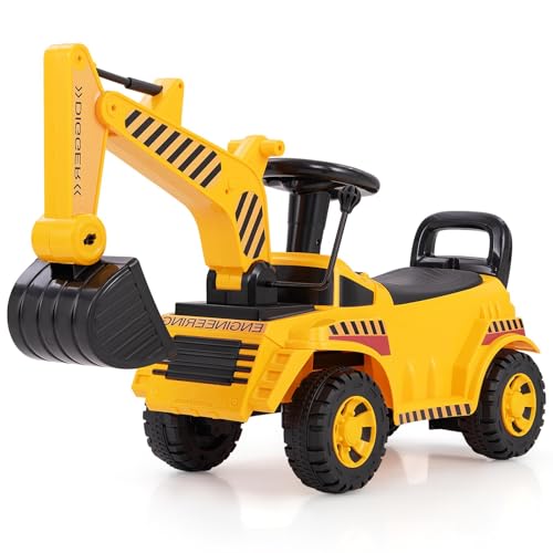 SOARS Sitzbagger, Kinderbagger mit Lenkbarer Schaufel, Rutschauto mit Hupe, verstecktem Stauraum & Kippschutz, Bagger zum Draufsitzen bis 15 kg belastbar, für Kinder ab 1 Jahr SOARS Sitzbagger, Kinderbagger mit Lenkbarer Schaufel, Rutschauto mit Hupe, verstecktem Stauraum & Kippschutz, Bagger zum Draufsitzen bis 15 kg belastbar, für Kinder ab 1 Jahr von SOARS