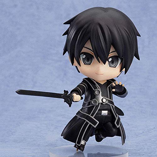 Anmine Figur Sword Art Online Kirigaya Kazuto Q Version Nendoroid Spielzeug Anime Modell Collectibles Anime Geschenke Spielzeug Modell Kits von SOBAGQ GF