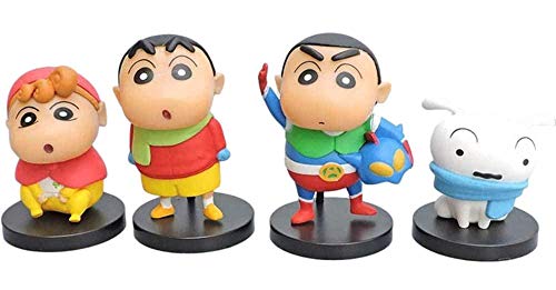 Anmine Figuren Crayon Shin-Chan Anime Modell Figuren / Kits 4Stücke / Set PVC Spielzeug Mini Painted Doll Art Statuen Sammlerstücke Anime Geschenke Spielzeug Modell Kits von SOBAGQ GF