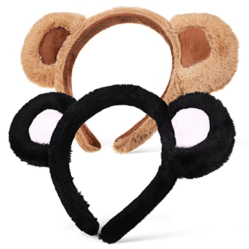 SOESFOUFU Bärenohren Haarreifen Flauschige Tierkopfband Für Halloween Weihnachten Und Cosplay Niedliche Accessoires Für Damen Und von SOESFOUFU