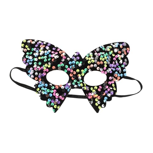 SOESFOUFU Schmetterlings Maskerademaske Mit Funkelnden Pailletten Elegante Cosplay Partymaske Für Abschlussball Karneval Karneval Und Mottopartys von SOESFOUFU