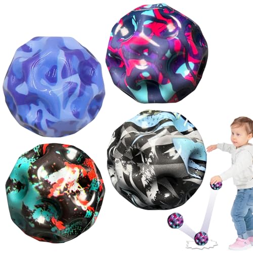 SOETDERT Jump Balls, 4 Stück Moon Ball, Space Ball, Hohe Sprünge Gummiball, Jumpball Kinder Bounce Ball Stressabbau Spielzeug, Mondball, Bouncing Springball für Kinder Party Gift von SOETDERT