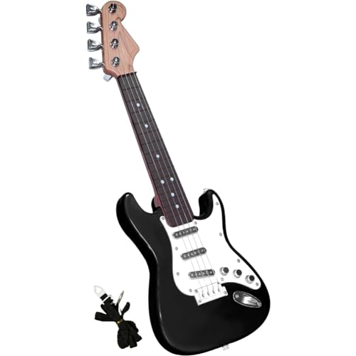 SOFORFREEM 43,2 cm (17 Zoll) Gitarrenspielzeug für Kinder, Musikinstrumente für E-Gitarre mit 4 Saiten für Kinder, tragbares Elektroinstrument, A von SOFORFREEM