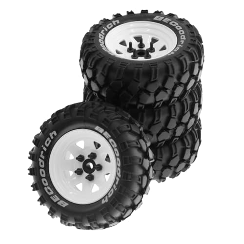 SOFORFREEM Beadlock Reifen aus Metall, 4,9 cm (1,9 Zoll), für Rankhilfe mit Fernbedienung 1:10 Axial SCX10 90046 TRX4 Redcat GEN8, Weiß von SOFORFREEM