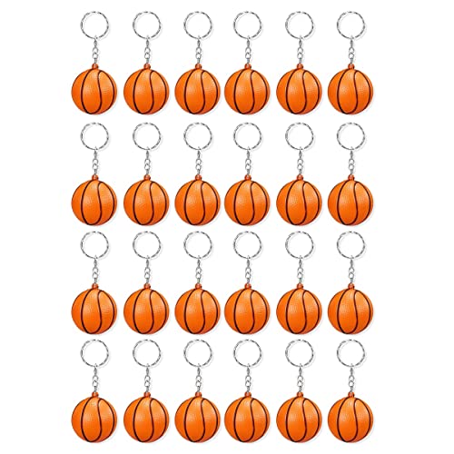SOFORFREEM Packung mit 24 Basketball-Schlüsselanhängern, Mini-Schlüsselanhänger für Basketball, Schulpreis für Kinder von SOFORFREEM