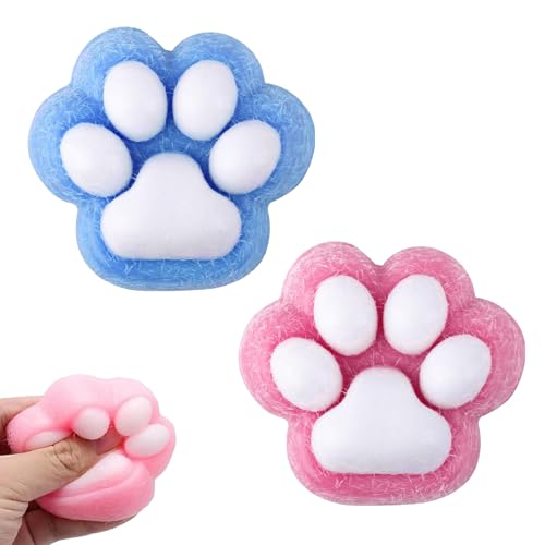 2 Stück Cat Paw Squeeze Toy,Katzenpfoten Quetschspielzeuge,Squeeze Spielzeug,Fufu Squishy,Katzenpfoten Squishy,Süße Weiche Katzenpfoten Quetschspielzeuge Für Mädchen Und Jungen Zum Entspannen von SOGHO