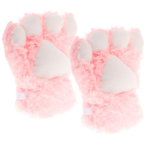 SOIMISS 1 Paar Cat's Claw-Handschuhe kinder winterhandschuhe Kuschelige Katzenpfotenhandschuhe Süße Cosplay Katzenhandschuhe Cosplay Katzenpfotenhandschuhe Tierklauenhandschuhe Plüsch Rosa von SOIMISS