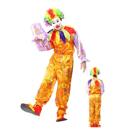 SOIMISS 1 Satz Clown-anzug Halloween-maske Lustiges Halloween-kostüm Dinosaurierkostüm Led-maske Clownkostüm Zeigen Lustiges Clown-cosplay-kostüm Lustiges Clownkostüm Chemiefasermischung von SOIMISS