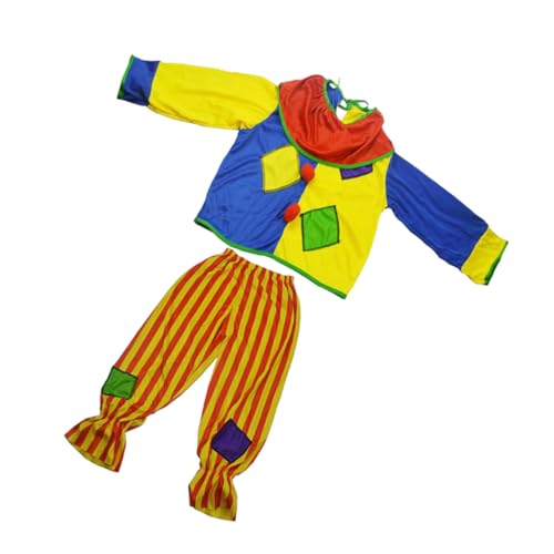 SOIMISS 1 Satz Clown verkleiden sich Kostüm Maskerade-Cosplay-Kleidung Partykleidung Clown-Kostüm halloween costume halloween kleidung Clown-Kleidung Performance-Kostüm Gestrick Colorful von SOIMISS