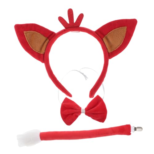 SOIMISS 1 Satz Fuchs Stirnband Fuchs Kostüm Für Fuchsschwanz Fuchs Partygeschenke Süße Tierstirnbänder Fuchsohren Ohren Und Fuchs-geburtstagsdekorationen Polyester Rot von SOIMISS