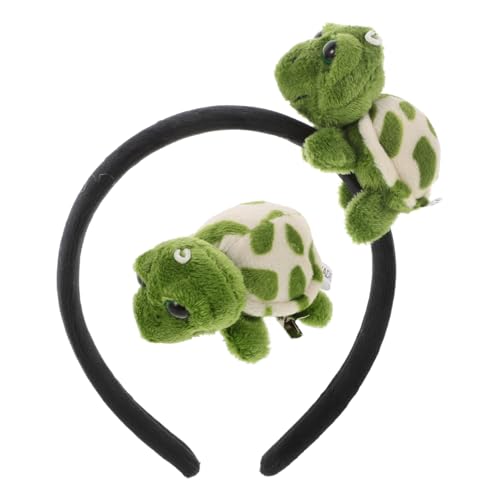 SOIMISS 1 Satz Haarnadel Mit Schildkröten-stirnband Schnecken-stirnband Haarnadel-stirnband Stirnbänder Lustiges Cosplay-stirnband Tier-stirnband Meeresschildkröten-haarspange Stoff Green von SOIMISS