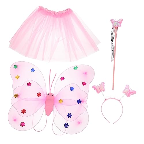 SOIMISS 1 Satz Kostüme für Kinder Feenstab Kinderkleidung kleinkind kostüm Fee für kinder halloweenkostüme halloween kleider für kinder weihnachtsdeko Feenkleid Feenrock Stahldraht Rosa von SOIMISS