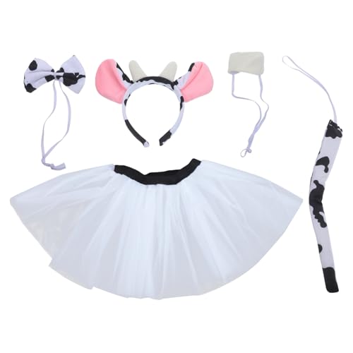 SOIMISS 1 Satz Kuh-Stirnband-Set Ohren Stirnband Cosplay-Tierkostüm Tier-Cosplay-Kostüm Kinderfliege halloween köstum tierkostüme Ohren-Stirnband Kindergartenkostüm Tuch von SOIMISS