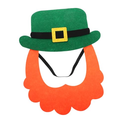 SOIMISS 1 Satz Lustige gefälschte Schnurrbartaufkleber Tortenhüte grüne Hüte St Patrick's Day Zubehör Feiertags Accessoires st Patricks Day partyzubehör St. Patricks Day Cowboyhut gefühlt von SOIMISS