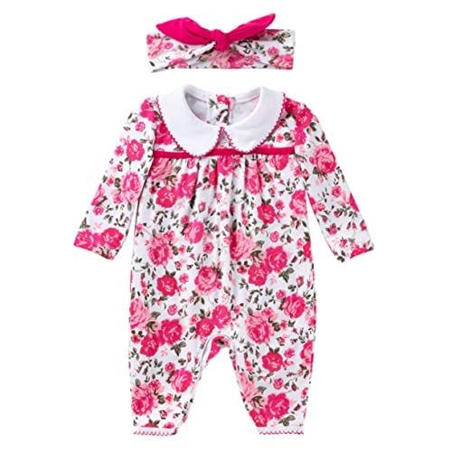 SOIMISS 1 Satz Overall Mit Langen Ärmeln Säuglingsoverall Kleidung Für Neugeborene Mädchen Strampler Für Babys Outfits Für Neugeborene Jungen Kleine Mädchen Nachtwäsche Babybodys Baumwolle von SOIMISS