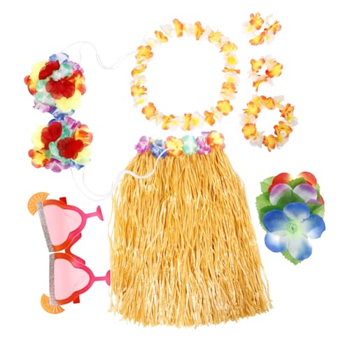 SOIMISS 1 Satz Party-deko-set Hawaii-outfits Für Hawaiianisches Armband Luau-sonnenbrille Luau-partybevorzugung Hula Rock Kostümzubehör Luau-anziehzubehör Plastik von SOIMISS