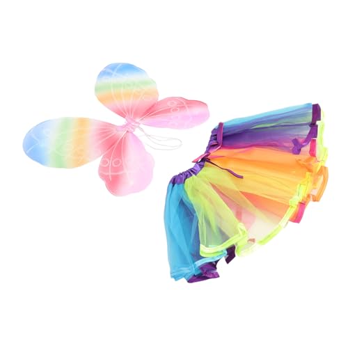 SOIMISS 1 Satz Schmetterlingsflügel Eingestellt Outfits Dekorationen Superheld Kleinkinder Prinzessin Verkleiden Sich Für Mädchen Mädchen-outfit Zubehör Fee Colorful Mesh-tuch von SOIMISS