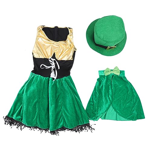 SOIMISS 1 Set Irisches Kleid St Patricks Day Kleid Damen Irisches Festivalkostüm Partykostüme Stoff Für St Patrick'S Day Patricks Day Kleiderblusen Für Damen St Patricks Day Damenkleid von SOIMISS