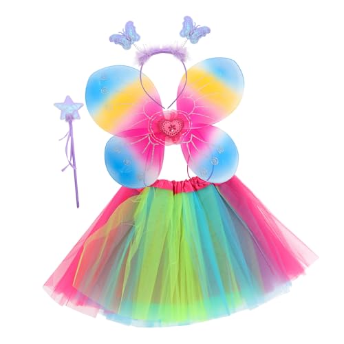 SOIMISS 1 Set Mädchen Outfits Dekorativer Tutu Rock Cosplay Kostüm Blasenrock Feenstab Zubehör Kleid Kostüm Rock Halloween Cosplay Zubehör Bezaubernder Tutu Rock Partykleid von SOIMISS