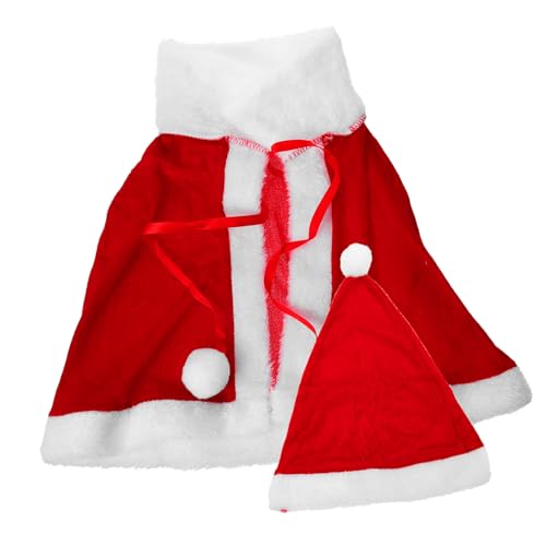 SOIMISS 1 Set Weihnachtsmann Umhang Party Cosplay Kostüm Kinder Kinder Weihnachtskostüm Kleinkind Weihnachtsmütze Weihnachtsmütze Weihnachts Cosplay Zubehör Plüsch von SOIMISS