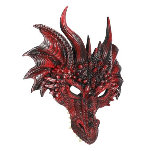 SOIMISS 1 Stück Halloween Party Mask Horror Drachen Maske Cosplay Gruselige Halbe Gesichtsmaske von SOIMISS