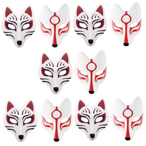 SOIMISS 10 Stk Fuchs Maske fuchsförmige Masken japanische Maske ball ball masken Abschlussball Maske Maskerade halloween costume halloween kleidung tierische Maske Kostüm Maske Eva von SOIMISS