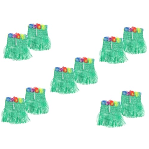 SOIMISS 10 Stk Hawaiianisches Röhrenoberteil Luau-party-kostümzubehör Sommerliches Röhrentop Foto Girlande Hawaii-kleider Für Mädchen Hawaiianische Kleider Für Kinder Green Plastik von SOIMISS