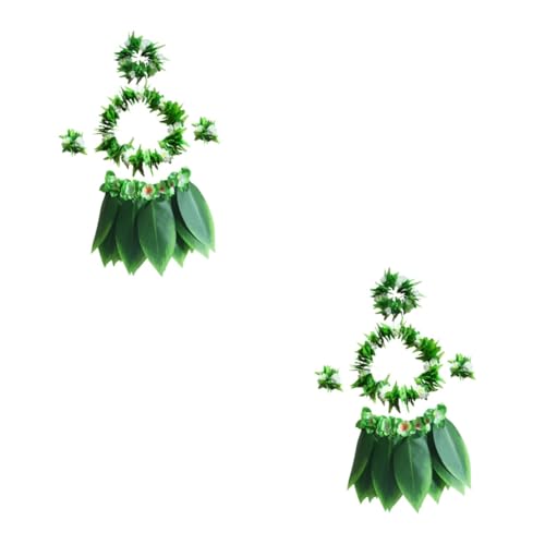 SOIMISS 10 Stk Luau-Kostüm Hula Hawaiiröcke für Frauen hawaiianische Girlande Luau-Tanzröcke hawaiianische Armbänder Luau-Gras hawaii outfit hawaii kleidung Luau Partyrock grüner Grasrock von SOIMISS