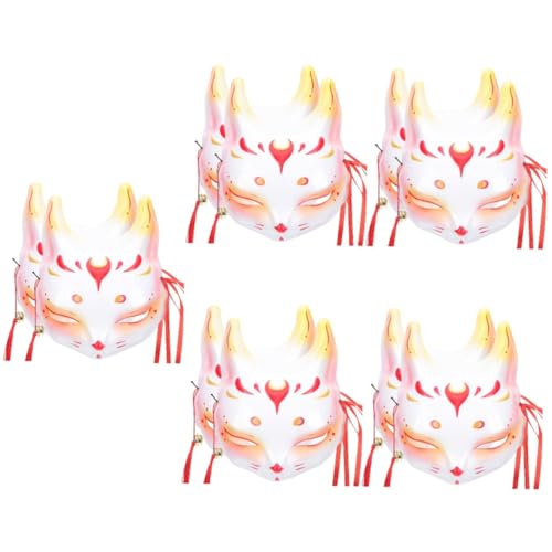 SOIMISS 10 Stk Tanzmaske Maskerade Ball Party Masken Auffällige Maske Streichmaske Halbe Tiermasken Cosplay-halloween-maske Tiermasken Mit Halbem Gesicht Halbe Gesichtsmaske Fuchs Rot Pvc von SOIMISS